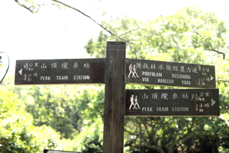 Signs at a crossing