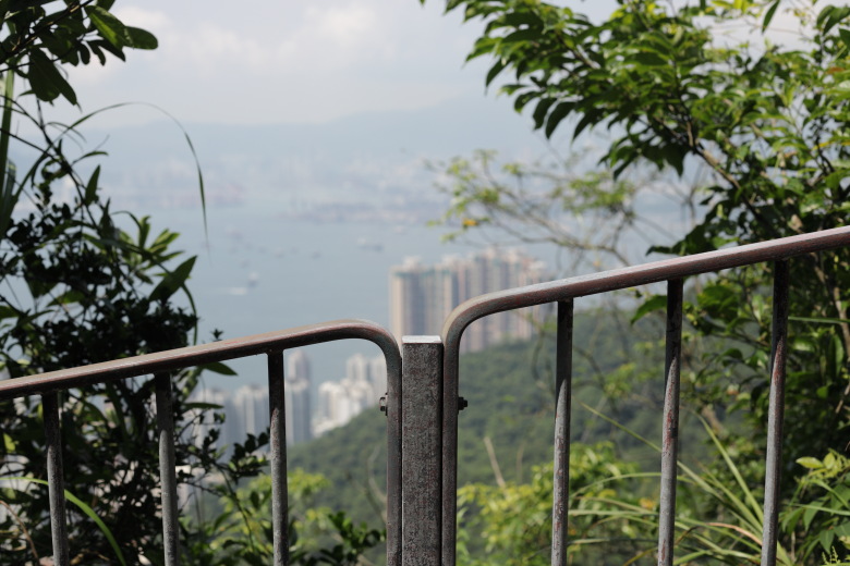 Downhill road fence