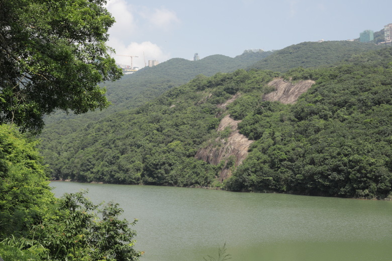Cliffs and the reservoir