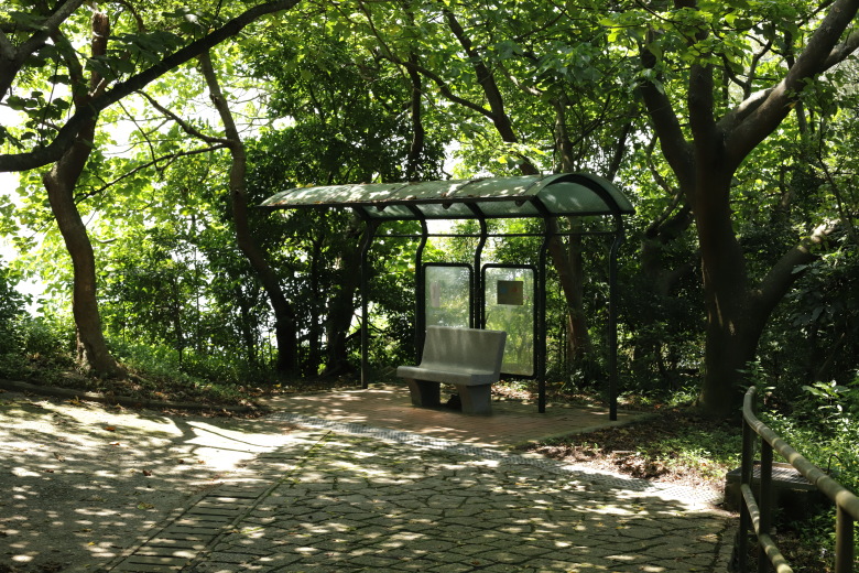 Bench with roof