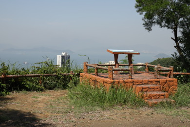 A red viewing platform