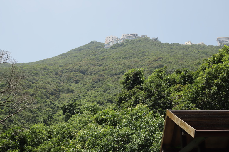 Buildings on mountain
