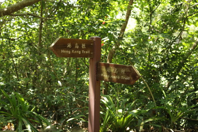 Signs 'Hong Kong Trail'